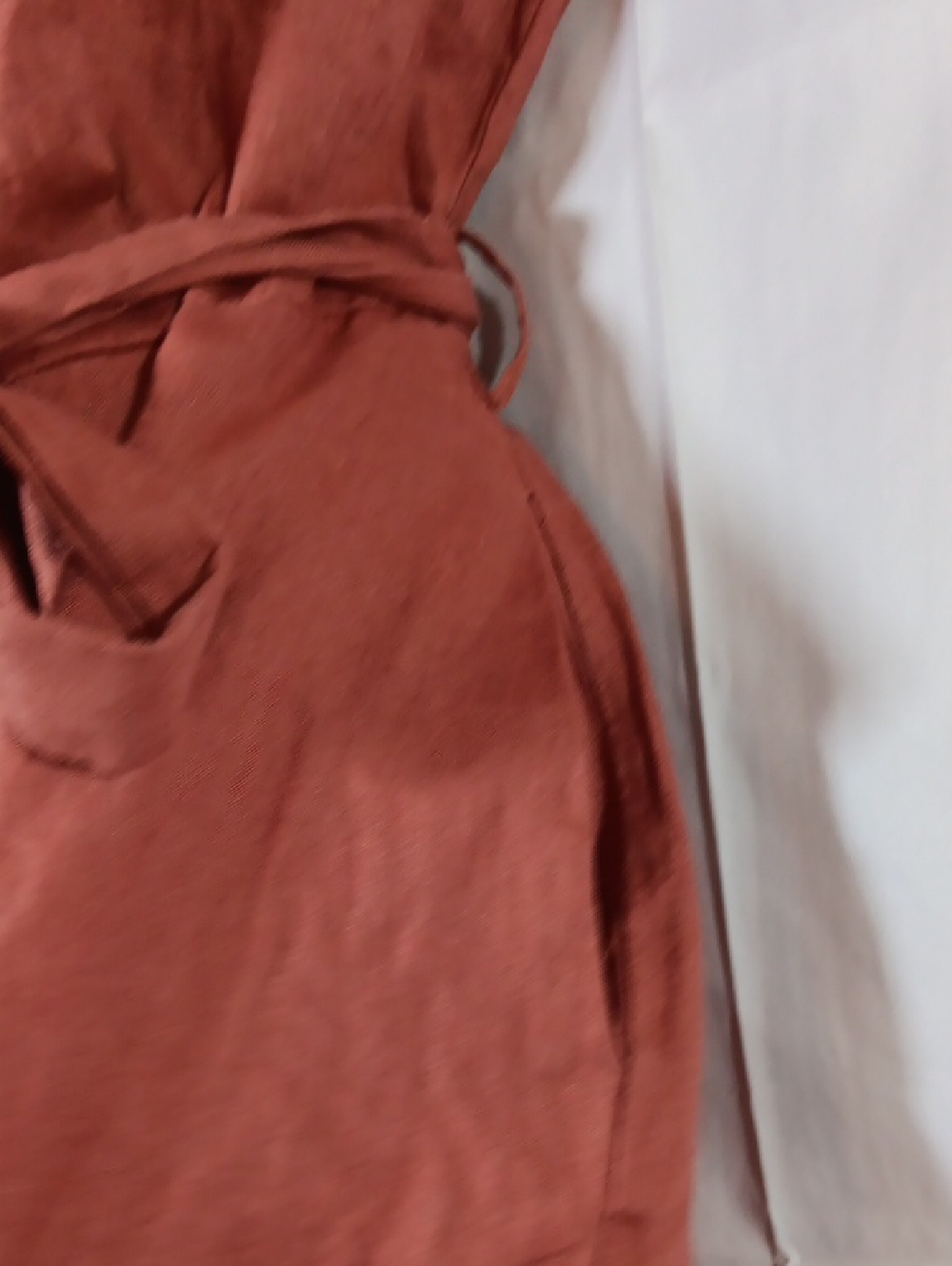 MNG Mango Womens 6 Linen Shirt Dress Button Down Belted - Picture 6 of 11